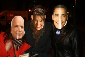 Do I make a good Obama? I love the ears on Palin and the long hair on McCain!