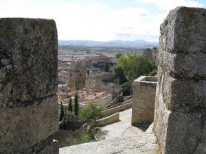 The view from the castle down into the city.