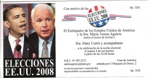 invitation The invitation to the election party!