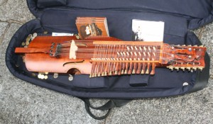 The instrument was called a keyed fiddle (<i>viola de teclas</i> in Spanish and <i>nyckelharpa</i> in Swedish).