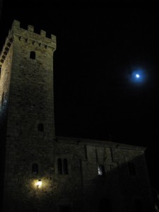 It was a beautiful night with the moon providing plenty of light.