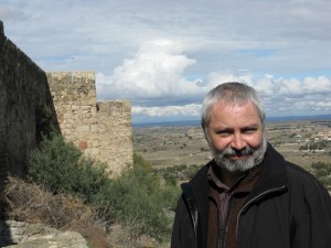 Manuel and the back of the castle. This side was the least fortified because the land dropped away behind the castle.