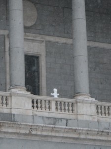 A tiny snow sculpture was even on the cathedral.