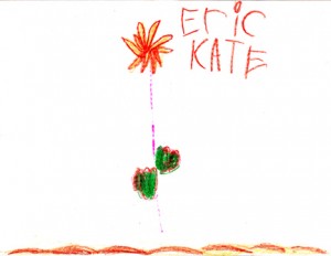 Eric sent us a flower and wrote his and his sister's names.