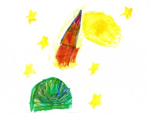 Eric drew us a spaceship.