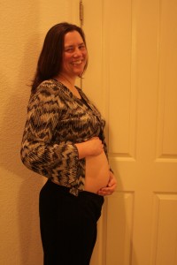 Almost ready for maternity clothes.