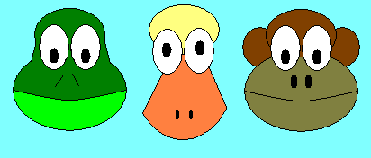 frog_duck_monkey Frog Duck and Monkey