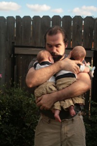 A dad and his sons (Dom on left)