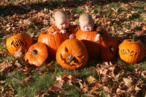 065_dom_alex_pumpkins Our Little Pumpkin Patch (Dom on the left)