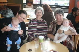 05_mom_dom_billie_gma_alex Mom with Dom, Auntie Billie, and Grandma Myrtle with Alex