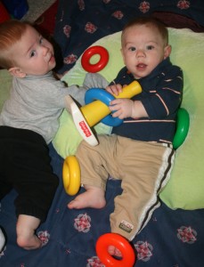 Alex (left) & Dom: Time to play!