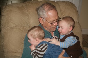 Alex (left) & Dom: We love you, Papa!