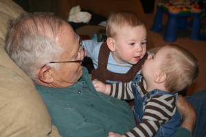 Dom: Let's hide his shoes; then he has to stay!