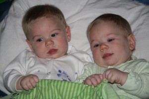 Enjoying a little brother time before bed.