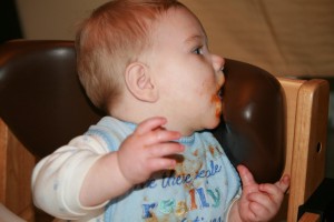Alex: Really, Mom! I much prefer this solid food.