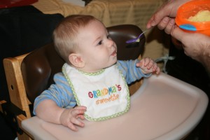 Dom likes his first bite.