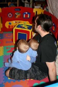 Alex and Dom hang out with Dad.