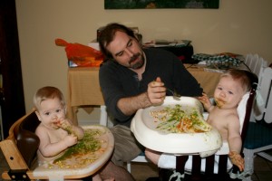 Alex (left) & Dom: We're ready for our baths! Now!