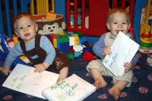 Alex (left) & Dom with Gifts