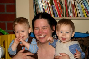 Alex (left) & Dom with Mom