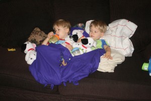 Alex and Dom with their doggies