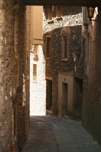 Narrow street in old Ordino