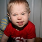 Alex: He's doing his funny laugh.